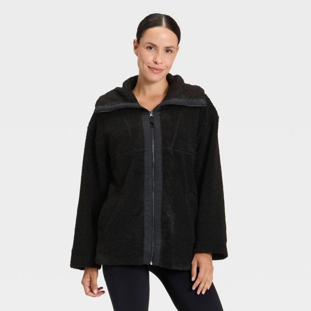 Women's High Pile Jacket - All In Motion Black XL